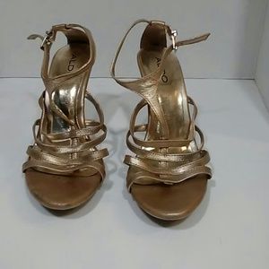 ALDO silver women's heel size 7